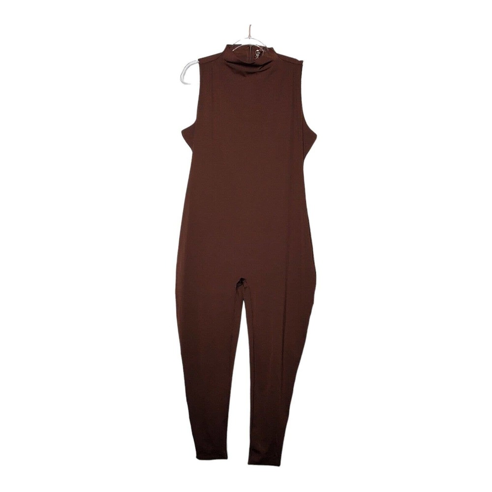 SKIMS All-in-One Mock Neck Sleeveless Unitard - Cocoa Bodysuit  Size 3X - Picture 3 of 10
